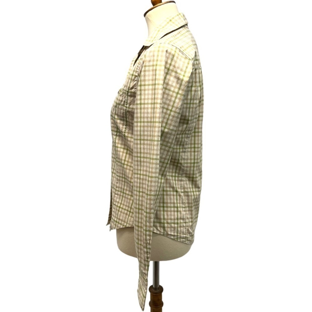Filson Cotton Tan & Green Plaid Long Sleeve Button Front Shirt Women’s Small - Picture 6 of 12